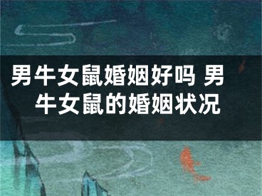男牛女鼠婚姻好吗 男牛女鼠的婚姻状况