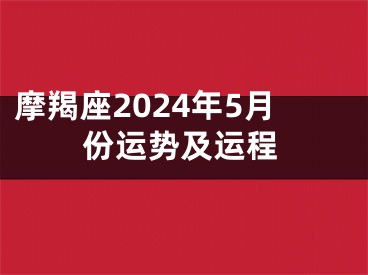摩羯座2024年5月份运势及运程