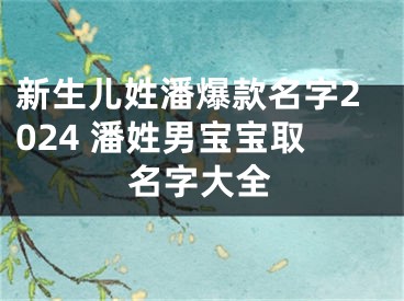 新生儿姓潘爆款名字2024 潘姓男宝宝取名字大全