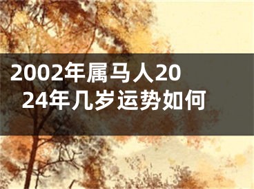 2002年属马人2024年几岁运势如何