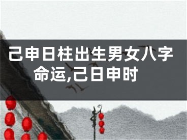 己申日柱出生男女八字命运,己日申时