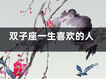 双子座一生喜欢的人