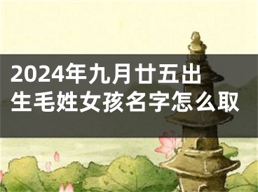 2024年九月廿五出生毛姓女孩名字怎么取