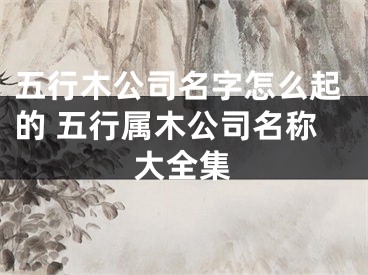 五行木公司名字怎么起的 五行属木公司名称大全集