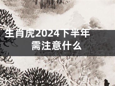 生肖虎2024下半年需注意什么