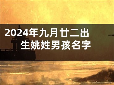 2024年九月廿二出生姚姓男孩名字