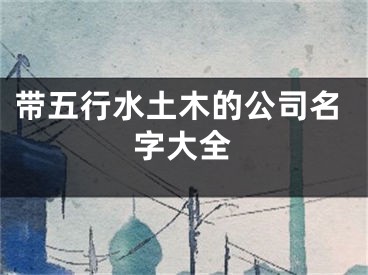 带五行水土木的公司名字大全