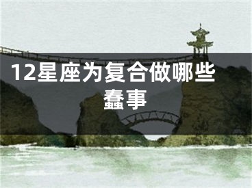 12星座为复合做哪些蠢事