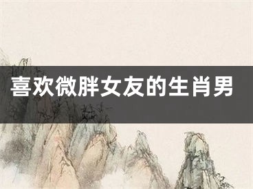 喜欢微胖女友的生肖男