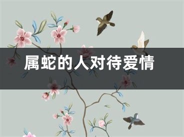 属蛇的人对待爱情