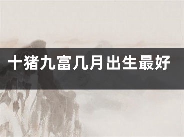 十猪九富几月出生最好