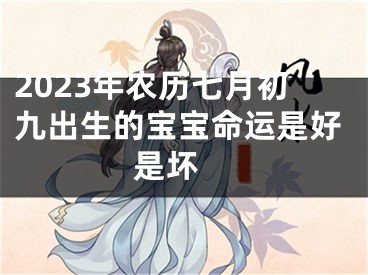 2023年农历七月初九出生的宝宝命运是好是坏 