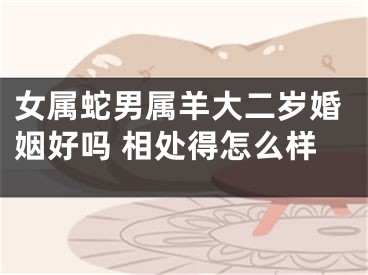 女属蛇男属羊大二岁婚姻好吗 相处得怎么样