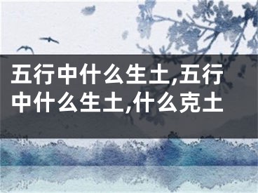 五行中什么生土,五行中什么生土,什么克土
