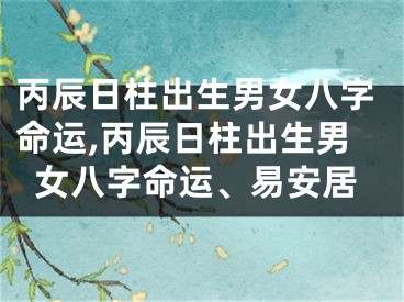 丙辰日柱出生男女八字命运,丙辰日柱出生男女八字命运、易安居