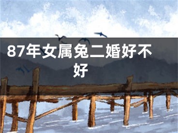 87年女属兔二婚好不好 