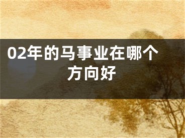 02年的马事业在哪个方向好