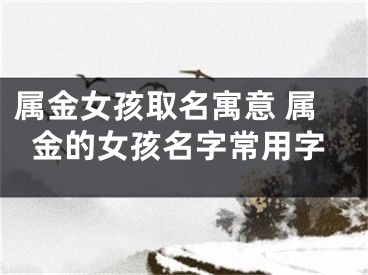 属金女孩取名寓意 属金的女孩名字常用字