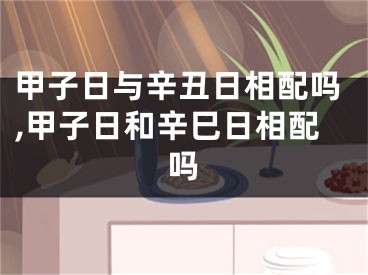 甲子日与辛丑日相配吗,甲子日和辛巳日相配吗