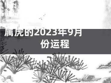 属虎的2023年9月份运程