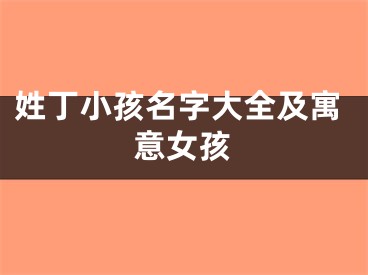 姓丁小孩名字大全及寓意女孩