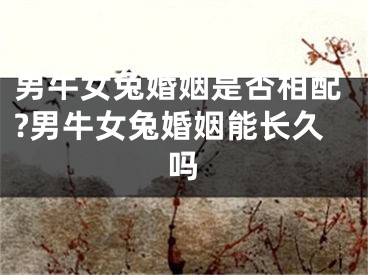 男牛女兔婚姻是否相配?男牛女兔婚姻能长久吗