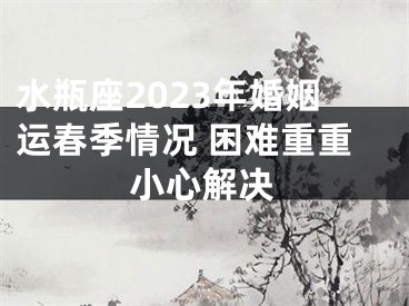 水瓶座2023年婚姻运春季情况 困难重重小心解决