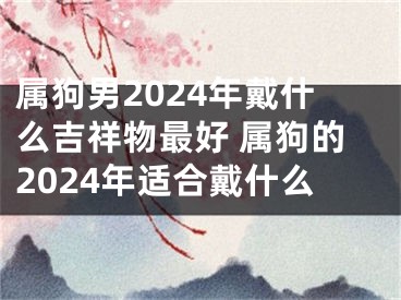 属狗男2024年戴什么吉祥物最好 属狗的2024年适合戴什么