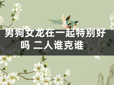 男狗女龙在一起特别好吗 二人谁克谁