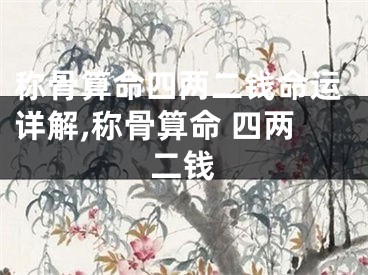 称骨算命四两二钱命运详解,称骨算命 四两二钱