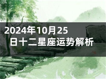 2024年10月25日十二星座运势解析