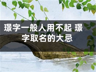 璟字一般人用不起 璟字取名的大忌