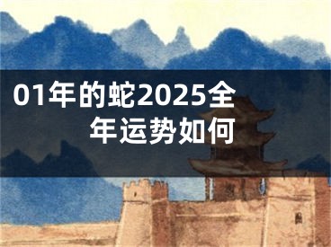 01年的蛇2025全年运势如何