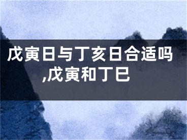 戊寅日与丁亥日合适吗,戊寅和丁巳