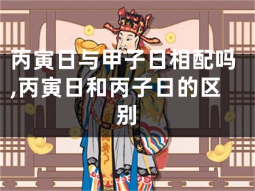 丙寅日与甲子日相配吗,丙寅日和丙子日的区别