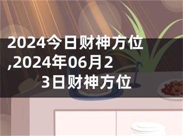 2024今日财神方位,2024年06月23日财神方位
