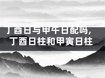 丁酉日与甲午日配吗,丁酉日柱和甲寅日柱