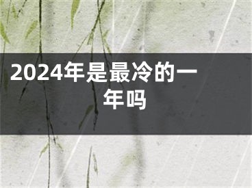 2024年是最冷的一年吗
