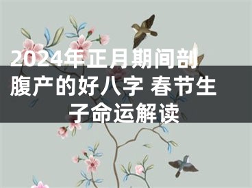2024年正月期间剖腹产的好八字 春节生子命运解读
