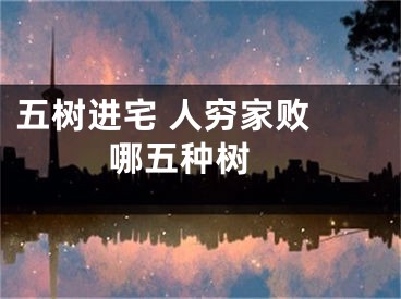 五树进宅 人穷家败 哪五种树 