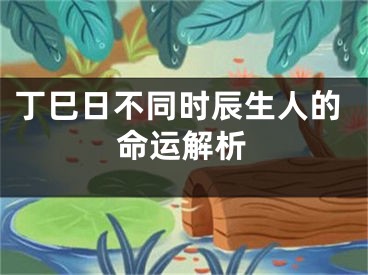 丁巳日不同时辰生人的命运解析