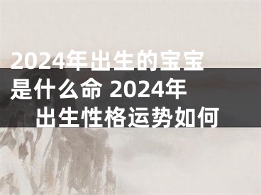 2024年出生的宝宝是什么命 2024年出生性格运势如何