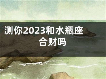 测你2023和水瓶座合财吗