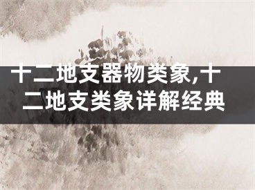 十二地支器物类象,十二地支类象详解经典