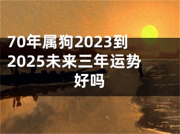 70年属狗2023到2025未来三年运势好吗