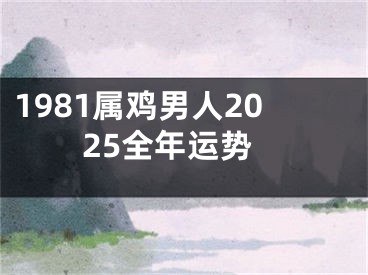1981属鸡男人2025全年运势