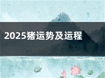 2025猪运势及运程