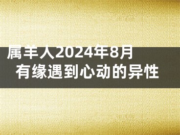 属羊人2024年8月有缘遇到心动的异性