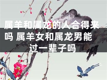 属羊和属龙的人合得来吗 属羊女和属龙男能过一辈子吗