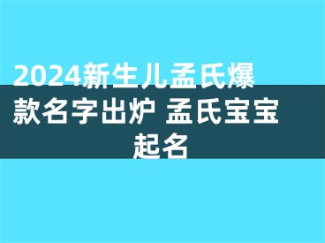 2024新生儿孟氏爆款名字出炉 孟氏宝宝起名